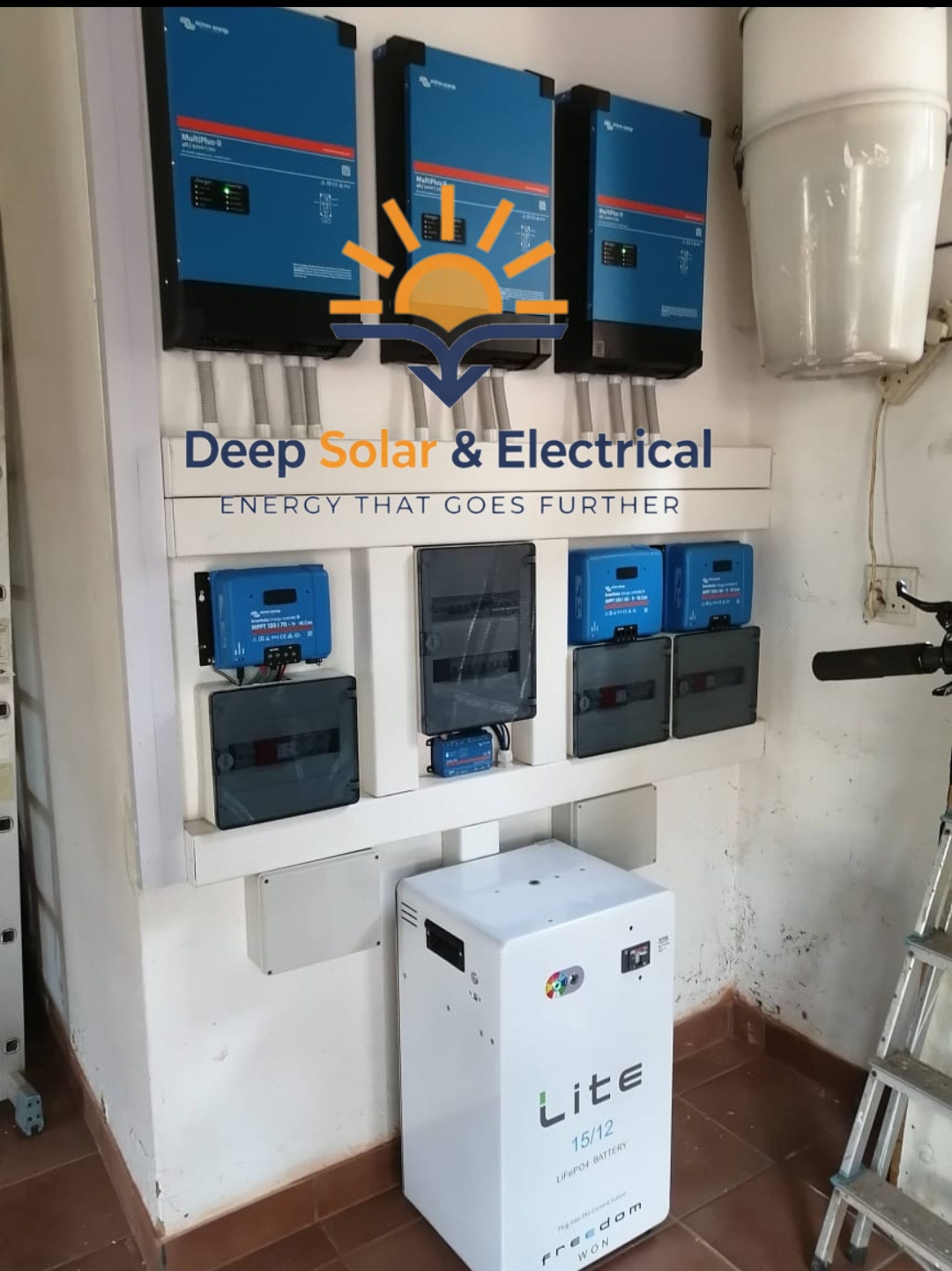 15kW Victron inverters with Freedom Won battery installation