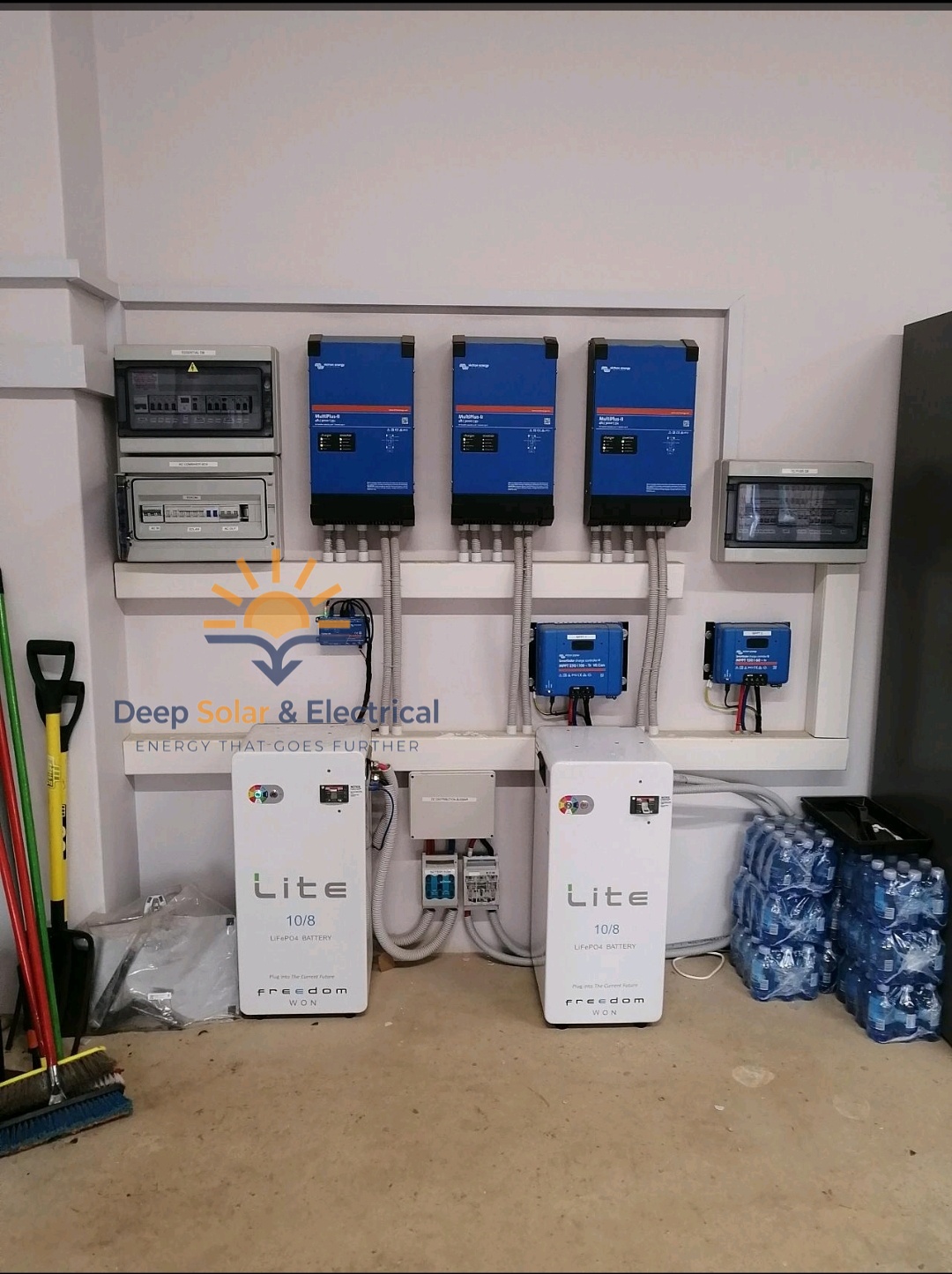 3x 5kVA Victron Multiplus with Freedom Won batteries in large home